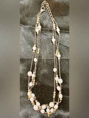 Vintage Monet Pearl Multi-Strand Necklace - Women Jewelry